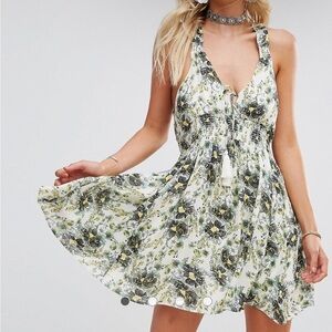 FREE People Washed Ashore Floral Printed Mini Dress Size Small
